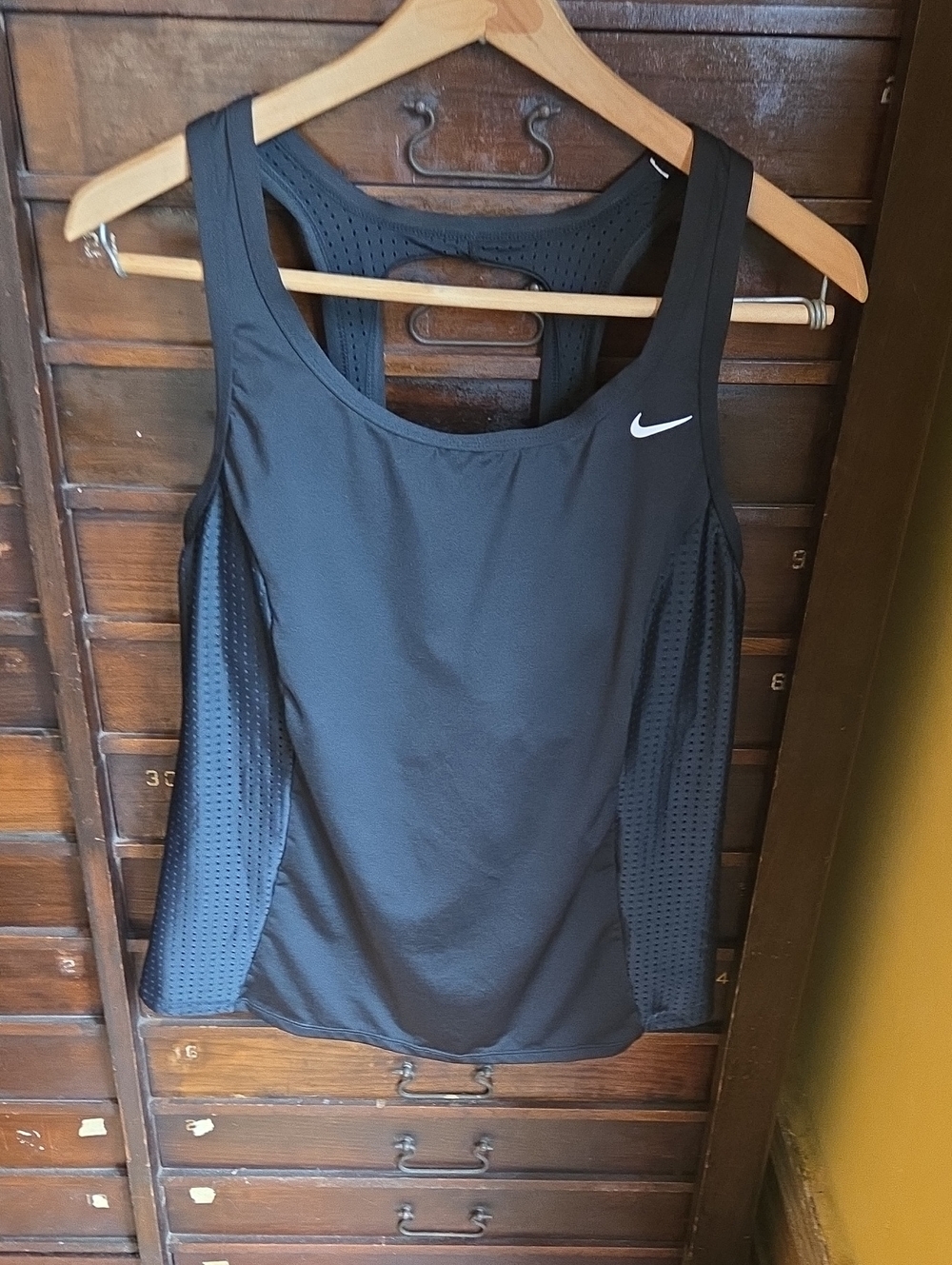 Nike Black Racerback Training Tank with Perforated Side Panels